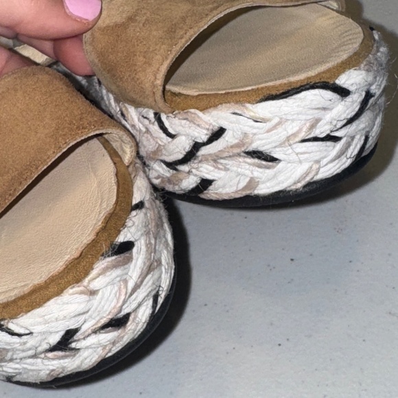 EUC Espadrilles Brand Made in Spain Platform Sandal Ankle Strap Size 38 EU - Picture 4 of 7